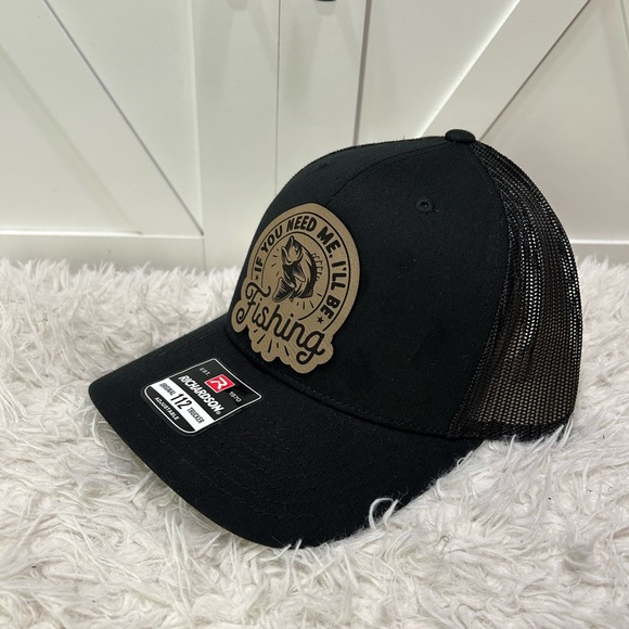 If you need me I’ll be fishing. Trucker Richardson 112 hat. - Picture 1 of 2